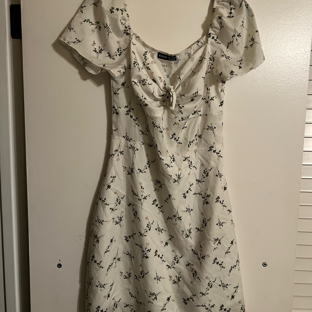 NWOT SHEIN Floral White Dress